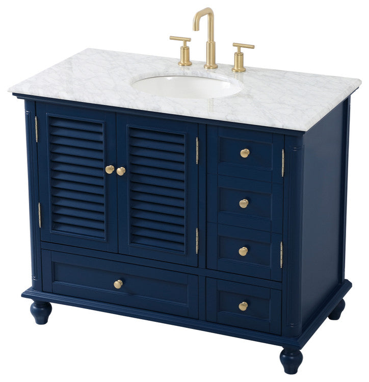 Home Living 42" Single Bathroom Vanity, Blue