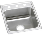LRAD172065OS4 Lustertone Classic Stainless Steel 17" x 20" Drop-in ADA Sink