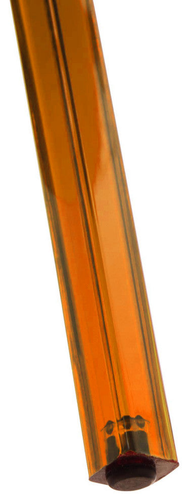 Leisuremod Dynamic HoneyComb Design Dining Chair, Transparent Orange