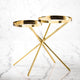Olivia Side Table in Polished Gold Stainless Steel