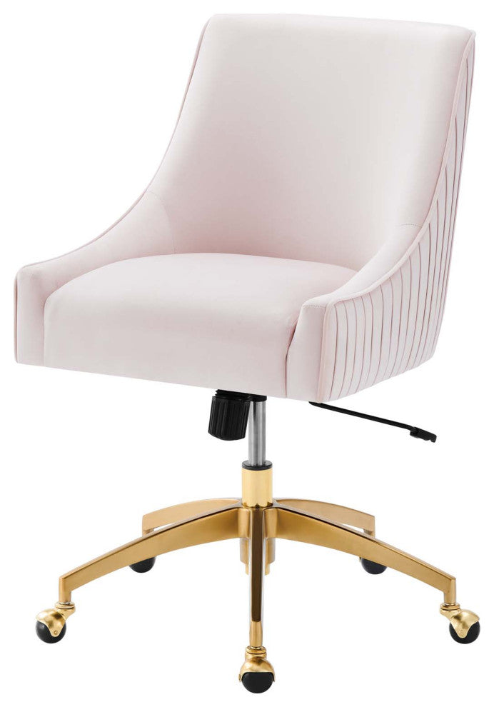 Side Dining Chair, Pink, Velvet, Modern, Kitchen Bistro Restaurant Hospitality