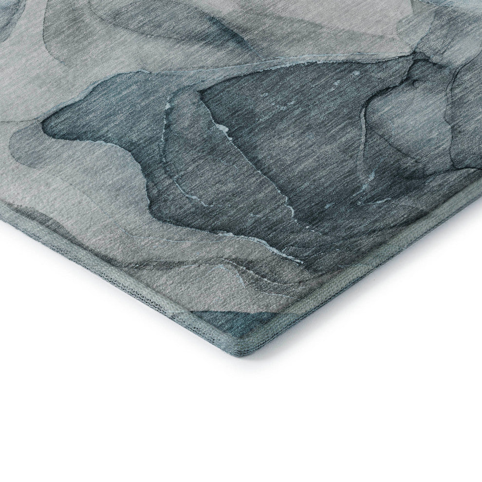 Premium Machine Washable Mayfield AMF504 Teal 3' x 5' Rug