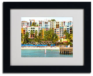'Virgin Islands 8' Matted Framed Canvas Art by CATeyes