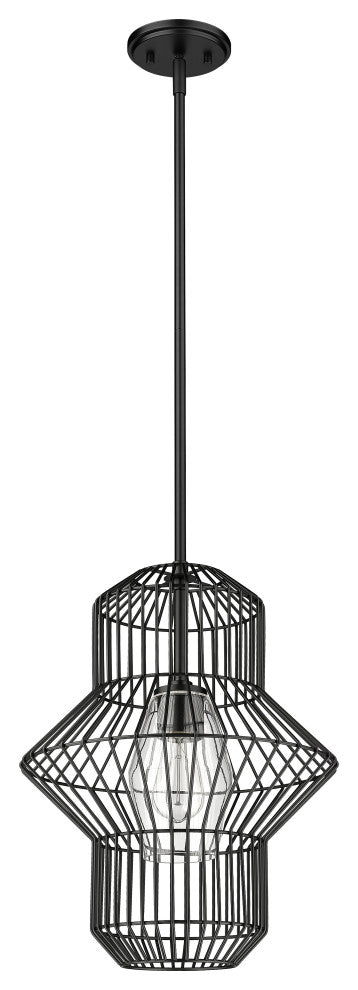 Zlite 1941P15-MB 1-Light Pendant, Clear