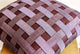 Purple Textured Basket Weave 24"x24" Silk Shams, Purple N Plum Basket Weave