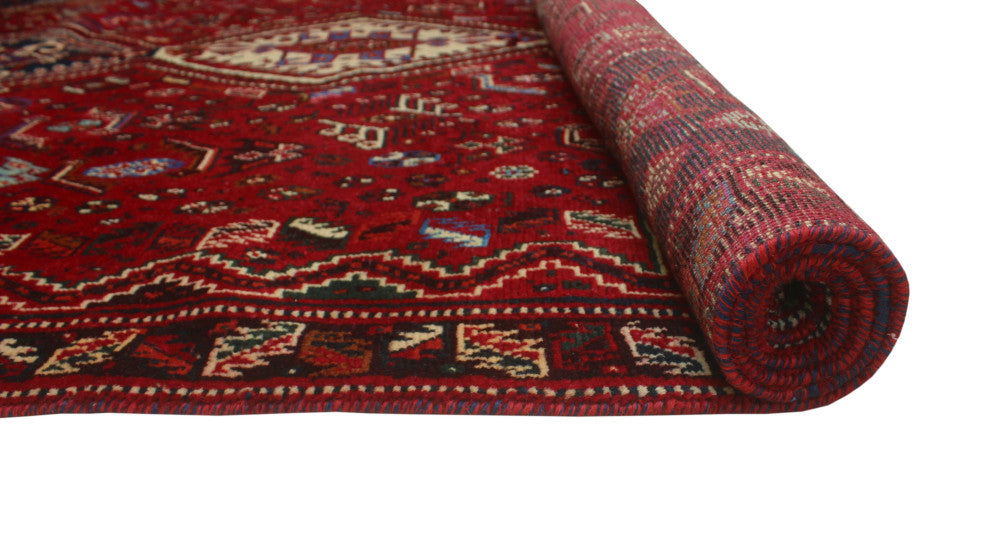 Fine Vintage Distressed Lutalo Red Rug