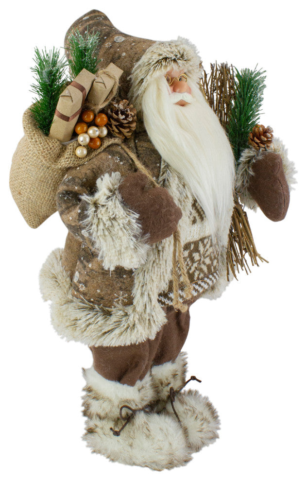 18" Standing Santa Christmas Figure With Presents