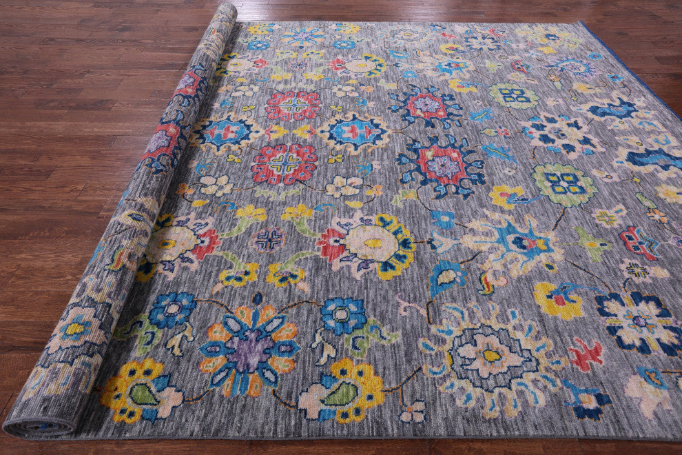 10' 4" X 14' 3" Turkish Oushak Hand Knotted Wool Rug - Q15002