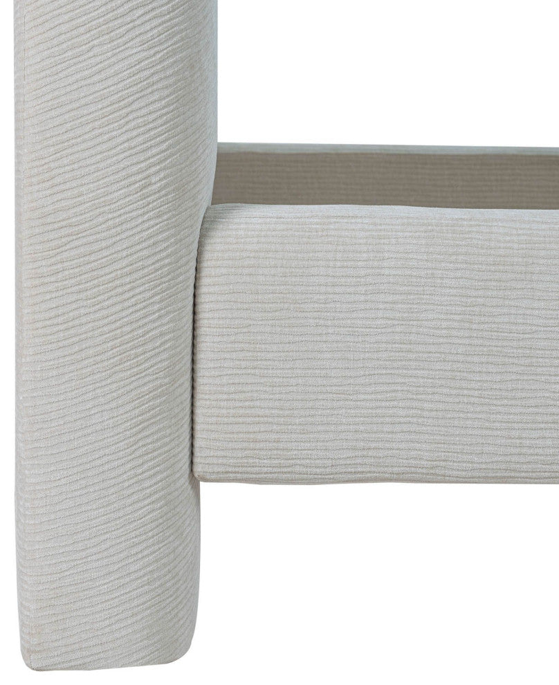 Nina Upholstered Platform Bed, Beige, Queen