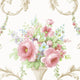 Silk Impressions 2, Contemporary Floral White, Rose Wallpaper Roll