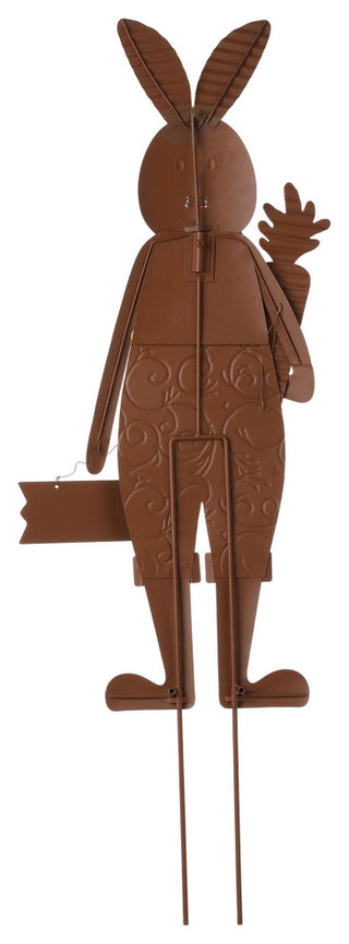 42'' Metal Easter Bunny On Bicycle Yard Stake