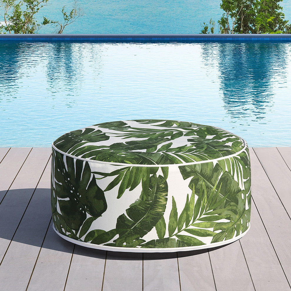 OVE Decors Marlowe Ottoman, Tropical Green