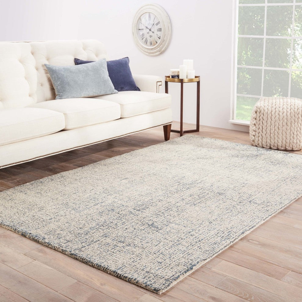 Jaipur Living Oland Handmade Abstract Blue/ Light Gray Area Rug, 9''6"x13''6"