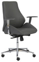 Bergen Low Back Office Chair, Gray/Aluminum