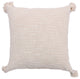 Natural Hand-Woven with Tassels Hess Throw Pillow, 20" x 20"
