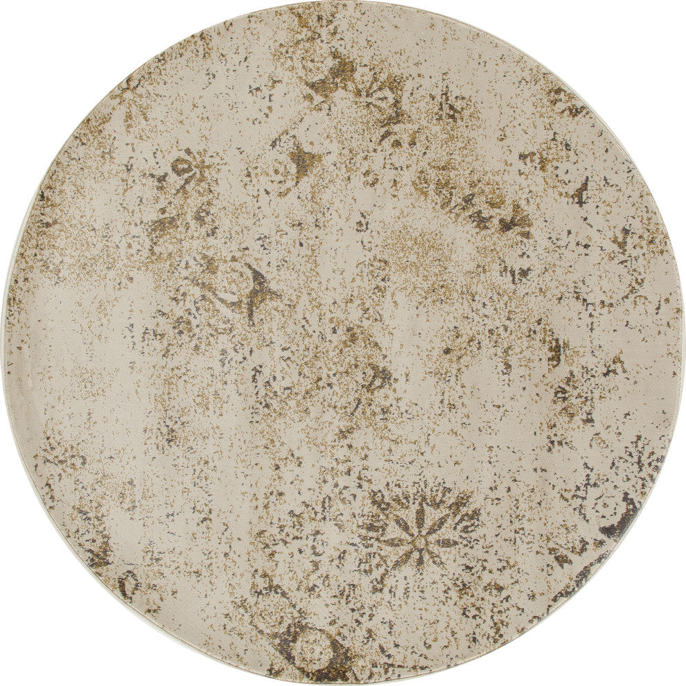 Karelia Cumulus Light Yellow 7'10" Round Area Rug