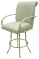 Ocean Beige White Frame Bar Stool, 26"