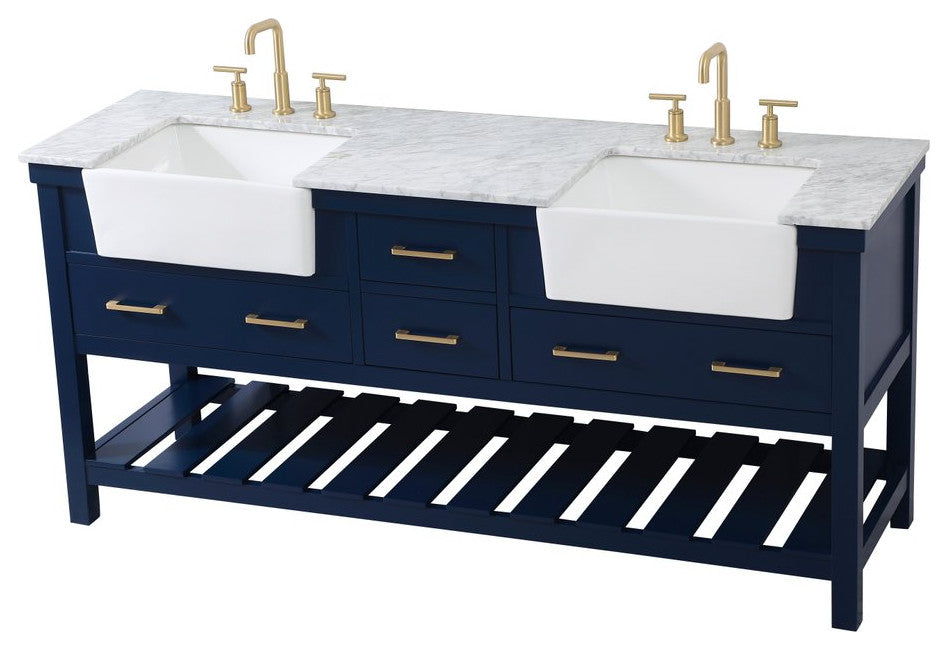 Home Living 22" Farmhouse Blue-Light Bathroom Vanity