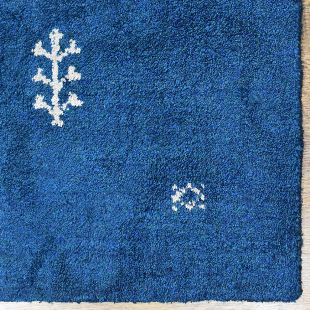 HAND KNOTTED LOOM SILK ECO-FRIENDLY AREA RUGS -8'x8', Square, Blue, Contemporary