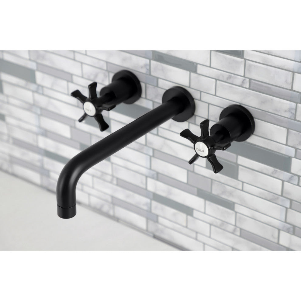 KS8020NX Two-Handle Wall Mount Tub Faucet, Matte Black