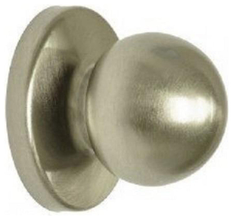 Nuk3y 1.25" Bi Fold Knob With Back Plate, Set of 4, Satin Nickel