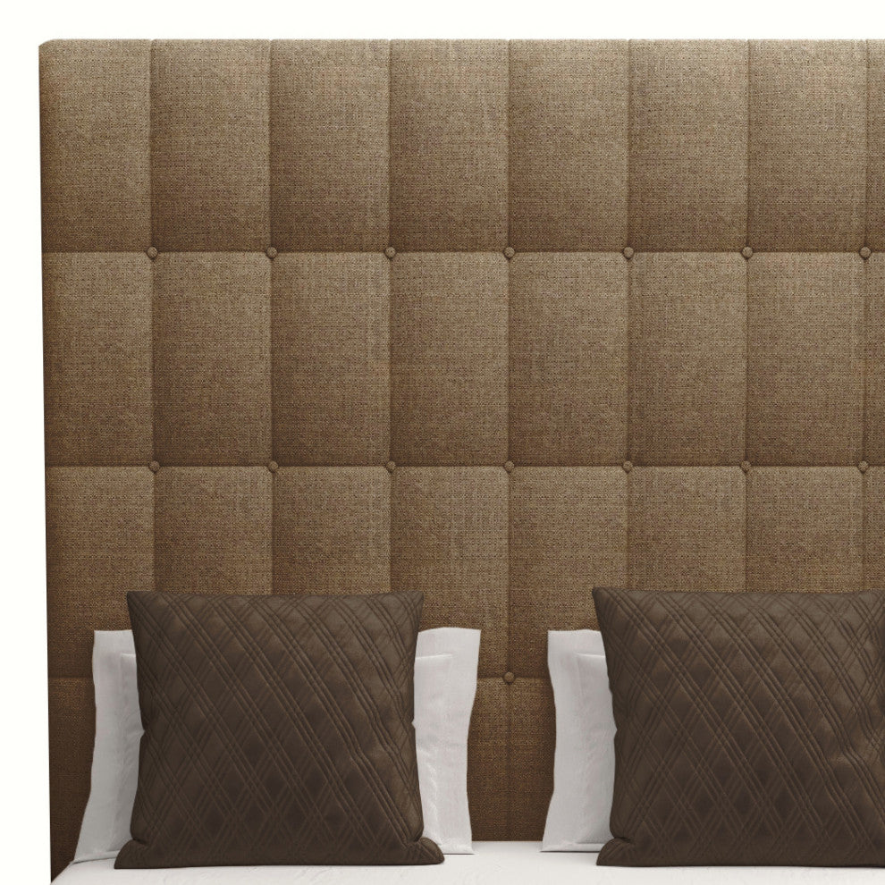 Nativa Interiors Moyra Box Bed, Brown, Queen, Headboard Height: High