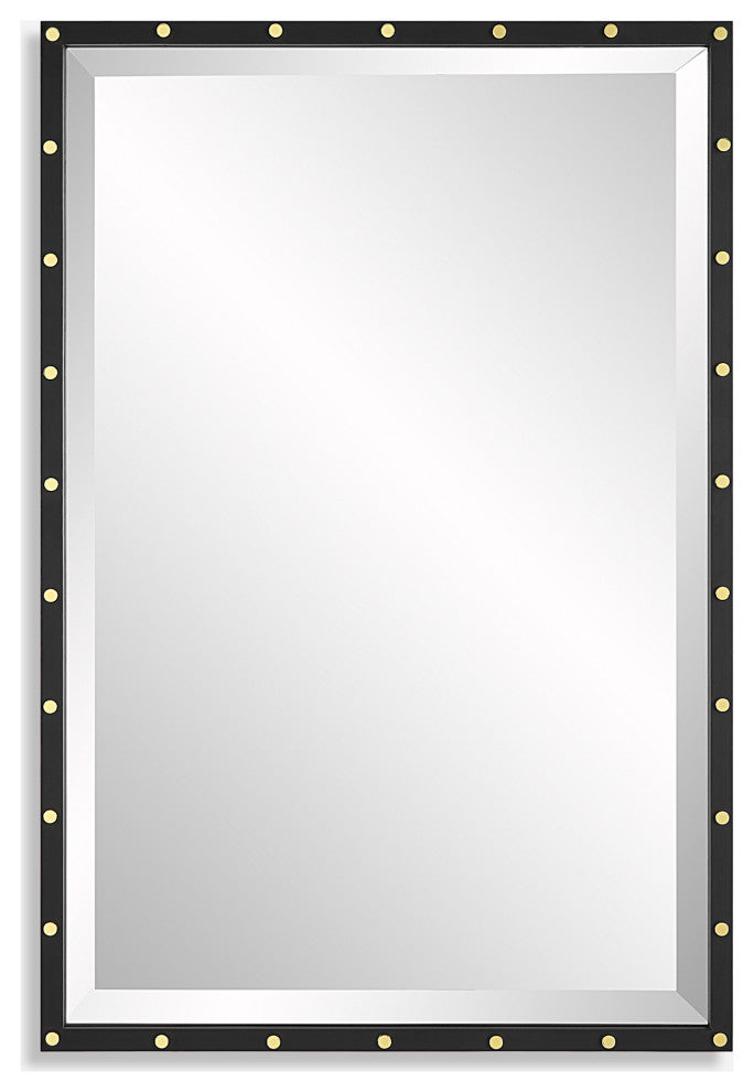 Uttermost 09935 Benedo 24"W x 35-7/8"H Rectangular Beveled Accent - Black