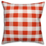 Red Buffalo Check Plaid Throw Pillow Cover, 18"x18"