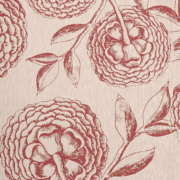 Antique Flowers Spring Chenille Rug, Red, 5'x7'
