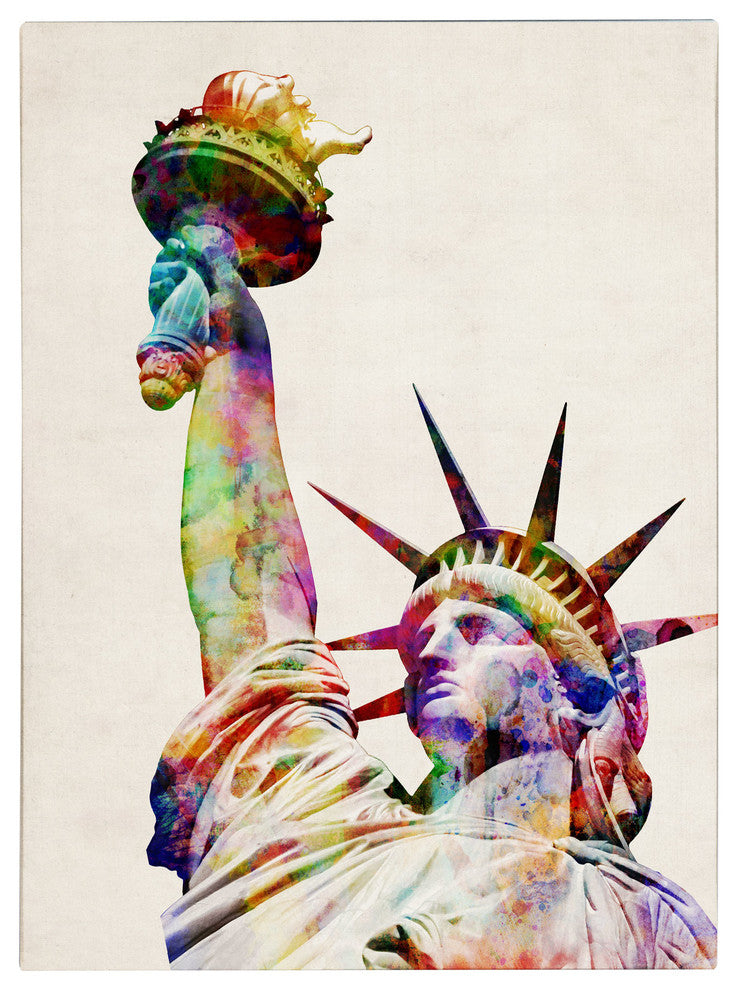 'Statue of Liberty' Canvas Art by Michael Tompsett
