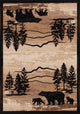Mountain Shadow Bear, Brown, 4'x5'