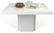 Contemporary Large Square Wood Dining Table, High Gloss White