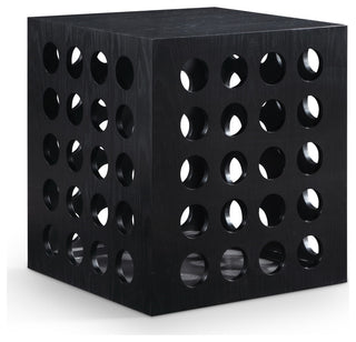 Kinsley Oak Veneer End Table, Black
