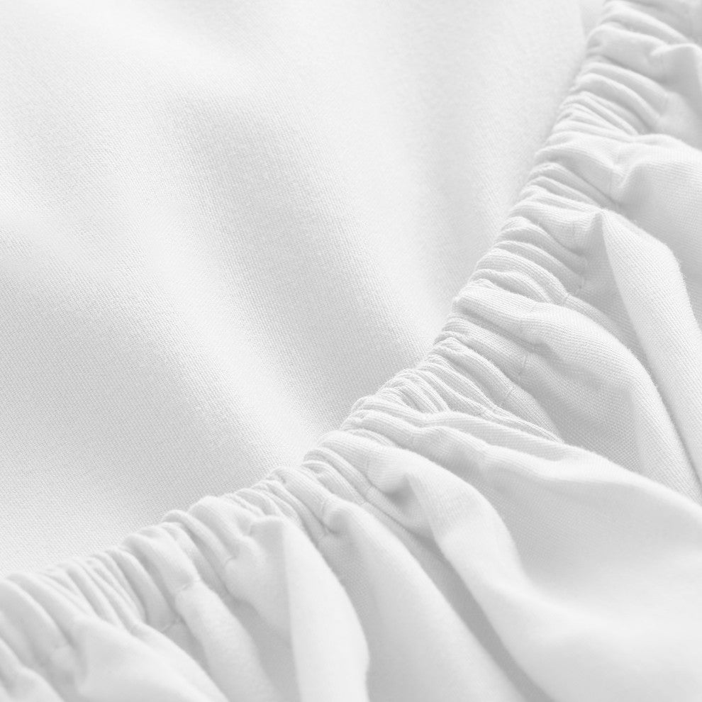 Bare Home Microfiber Fitted Sheets - Set of 2, Cool White, Twin