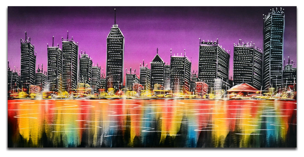 Industrialization Versus Nature Handmade Metal Wall Art