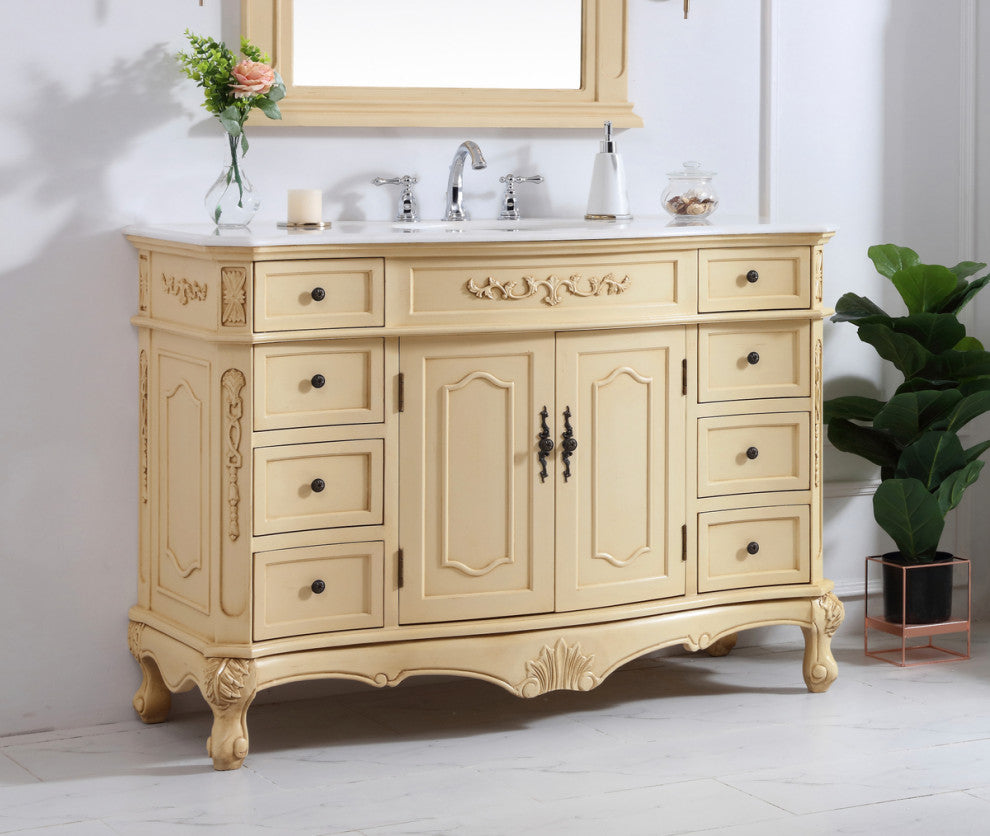 48" Single Bathroom Vanity, Vintage Mint
