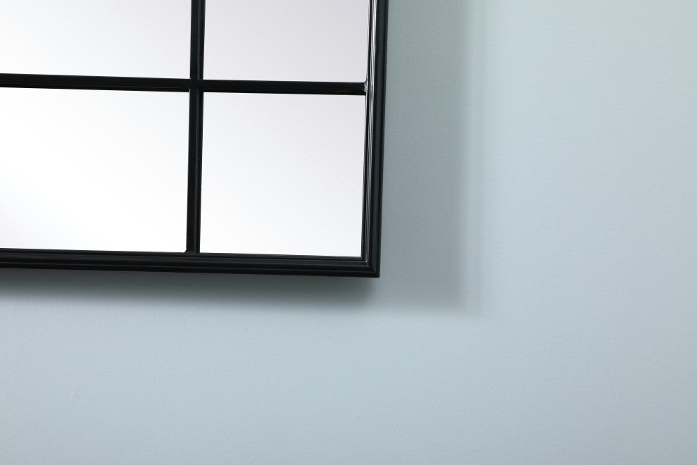 French Panel Full Length Mirror 30x70", Black