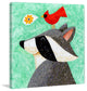 "Recital for Raccoon" by Janet Nelson Print Wrapped Canvas, 48x48