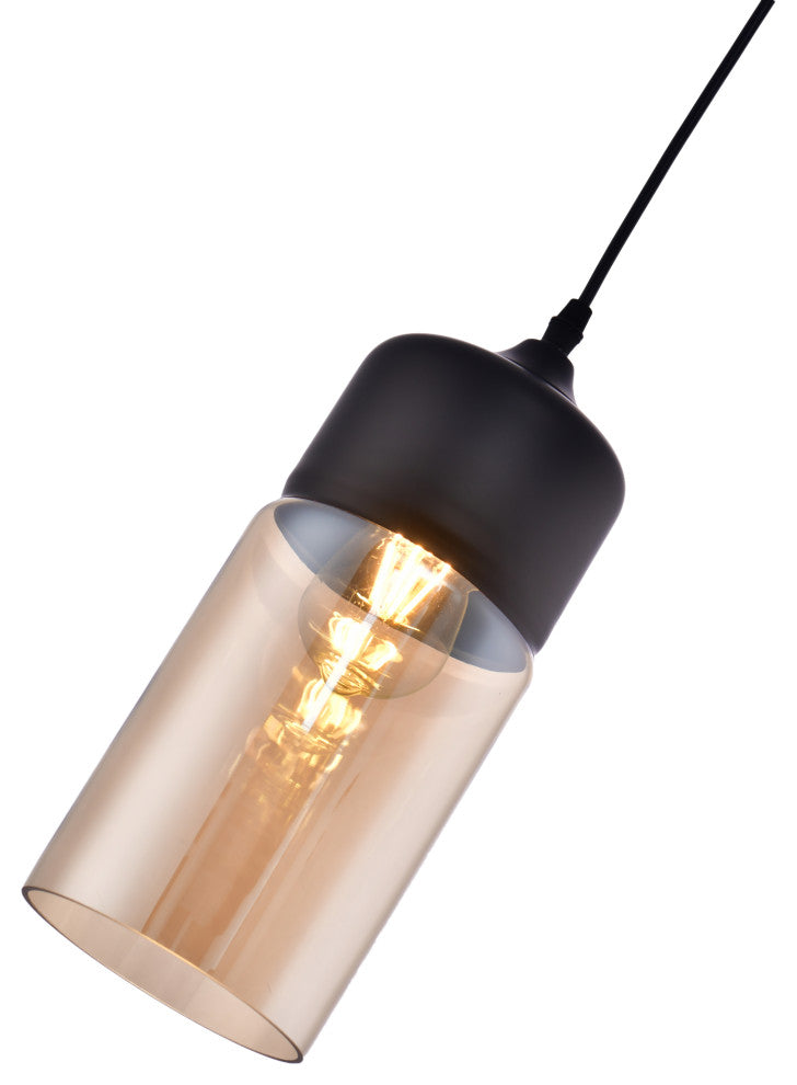 Lazzur Besbre 1 Light 5" Matte Black Pendant