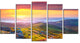 "Rhododendron Flowers in Colorful Hills" Landscape Photo Art, 5 Panels, 60"x32"