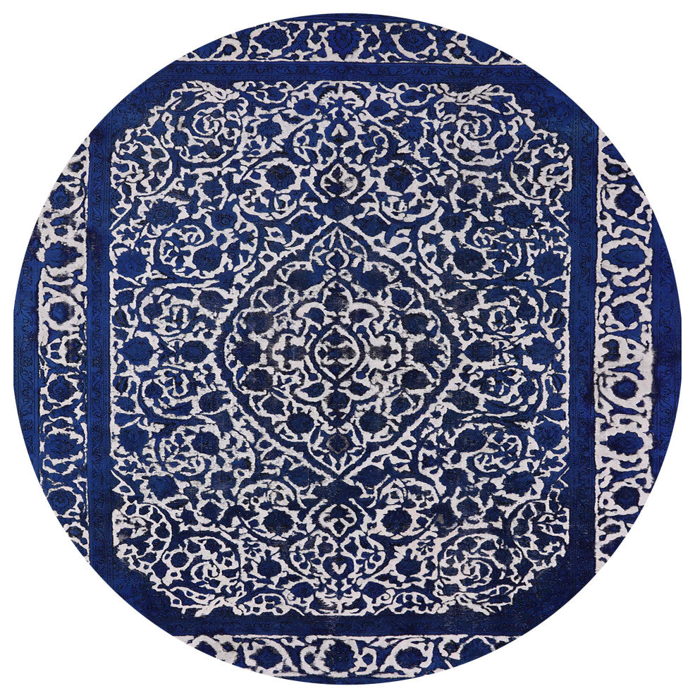 Ahgly Company Indoor Round Mid-Century Modern Area Rugs, 5' Round
