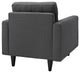 Modern Contemporary Living Room Armchair Set of 2 Gray