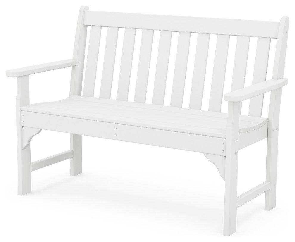 Polywood Vineyard 48" Bench, White