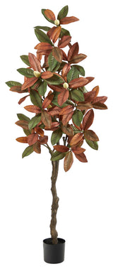 6' Fall Magnolia Artificial Tree