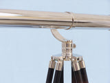 Floor Standing- Chrome Galileo Telescope 65''- Nautical Decor- Chrome Telescope