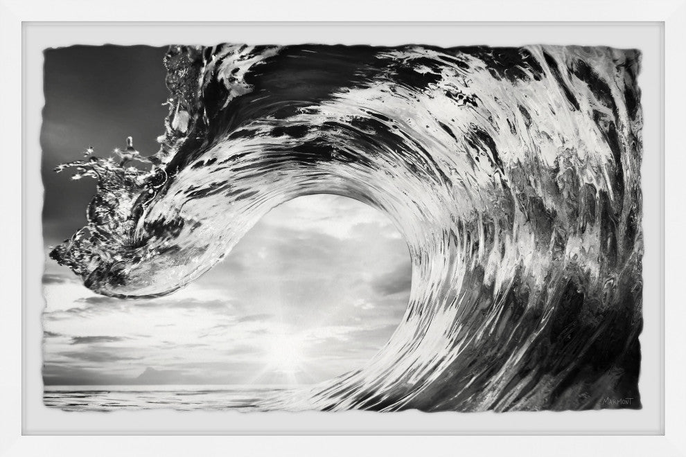 "Watch the Waves" Framed Painting Print, 24x16