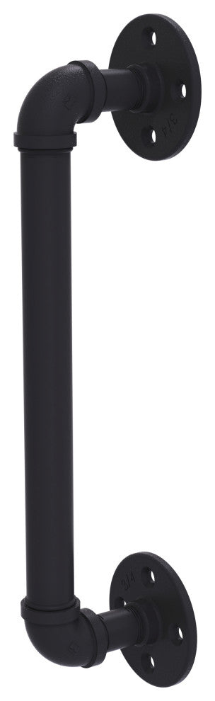 Pipeline Door Pull, Matte Black, 8"