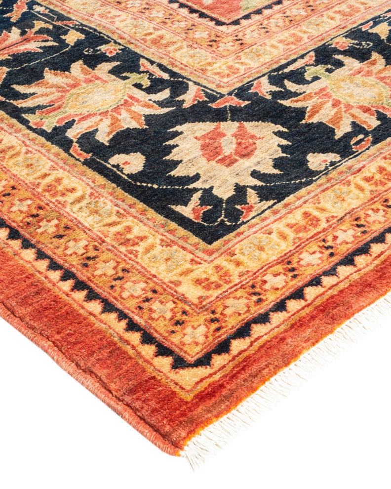 Eclectic, One-of-a-Kind Hand-Knotted Area Rug Orange, 12' 0 x 14' 5