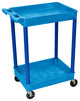Luxor Blue 2-Shelf Tub Cart