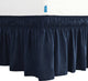 Subrtex Wrap Around Soft Fabric Bed Skirt, Navy-Bed Skirt, Twin